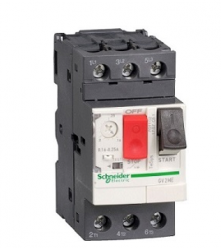 國產(chǎn) GV2 ME 電動機熱磁斷路器, 按鈕(控制), 熱脫口范圍: 6-10 A, 螺釘夾緊端子