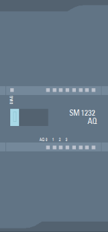 模擬量輸出模塊 AQ4 x 14 位；插入式端子排；輸出：+/-10V，0 到 20mA；診斷可組態(tài)；可選擇輸出替代值