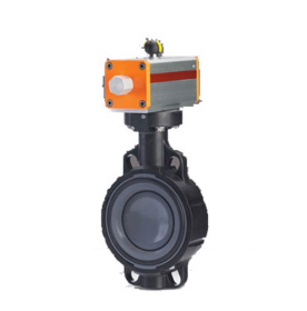 240型PVC對夾式氣動(dòng)蝶閥閥